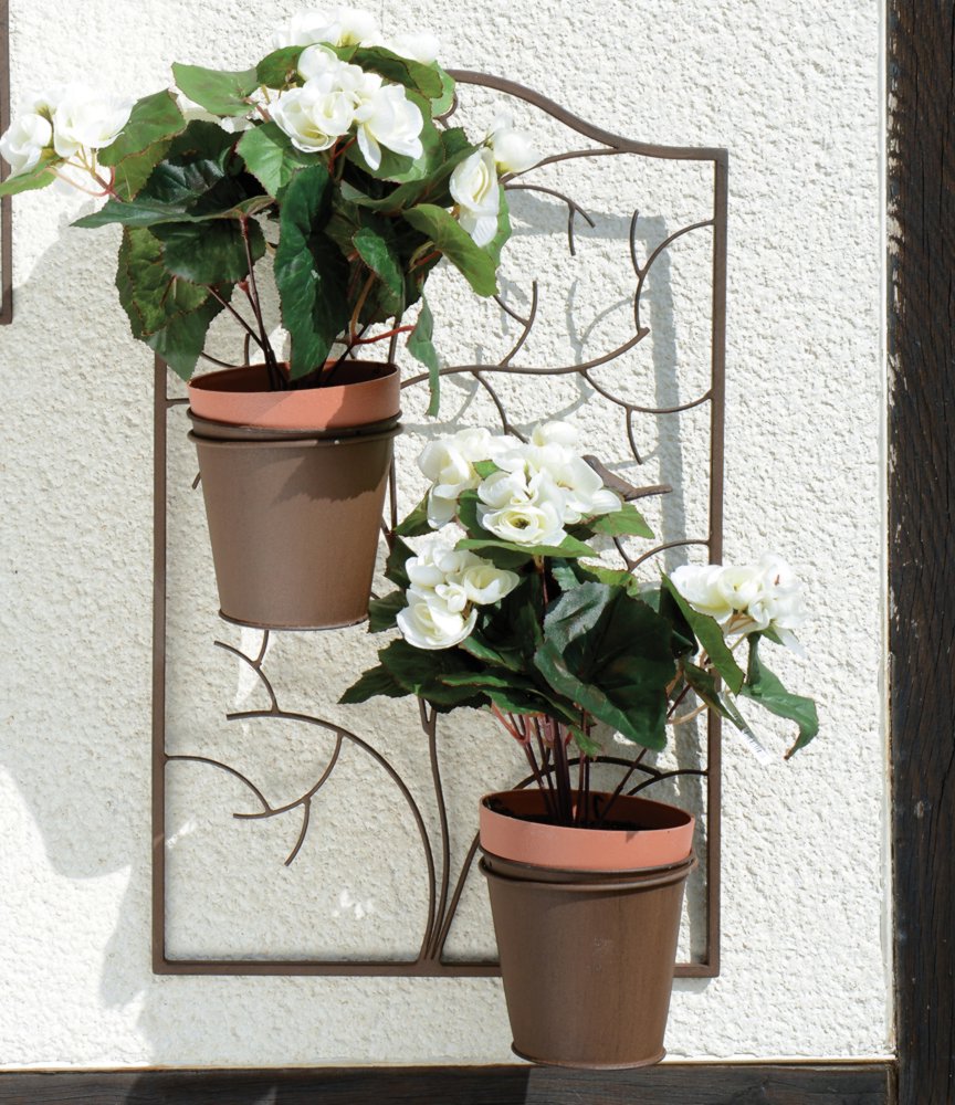 Blumentopf Wandhalter, Wandtopfhalter für zwei Töpfe