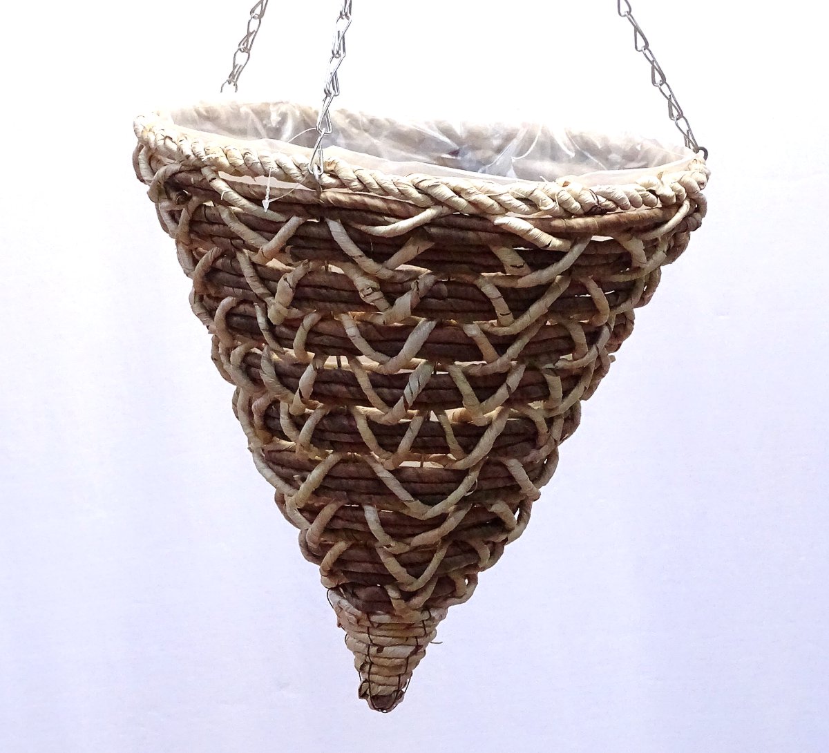 G2171 Country house Hanging basket of grapevine, Basket, Plant flower pot