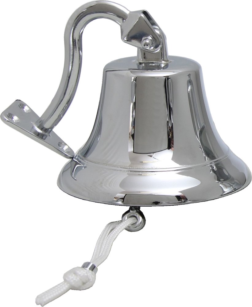 G3058 Ship's Bell with wall holder,Maritime Bell,Brass chrome plated ø