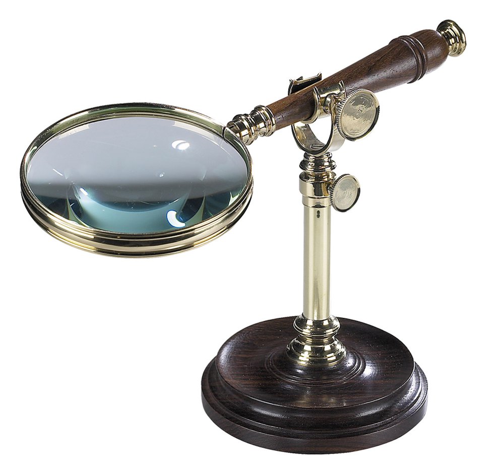 G456 Antique Magnifying glass with tripod,Magnifier im Gründerzeit